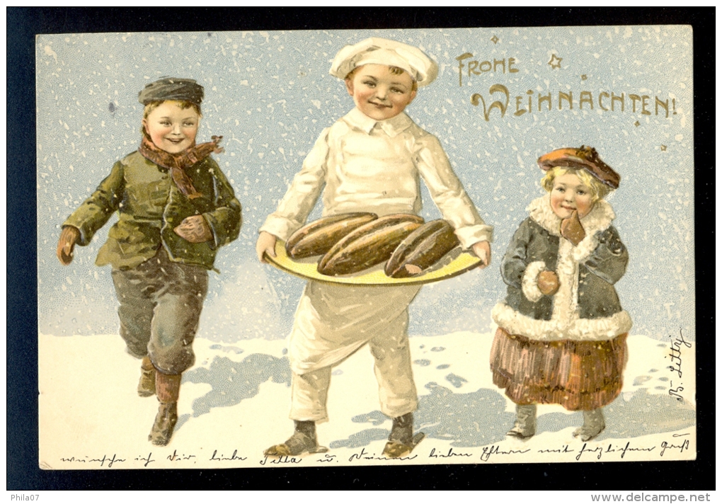 Frohe Weihnachten / Relief Card / Year 1904 / Old Postcard Circulated - Altri & Non Classificati