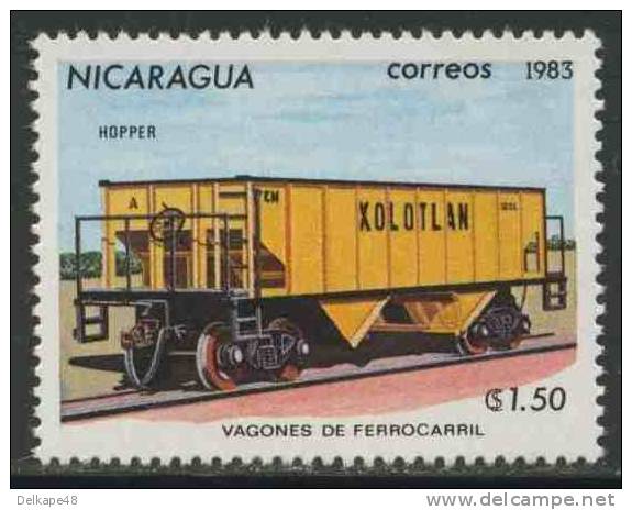Nicaragua 1983 Mi 2390 ** Xolotlan Hopper Wagon – Railway Wagons / Massen- Gutwagen - Eisenbahnwagen - Trains