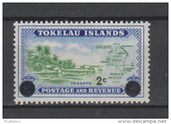 Tokelau Mi 7 Local Scenes - Fakaofo Shore Line - Map - Surcharged In Black - 1967 * * - Tokelau