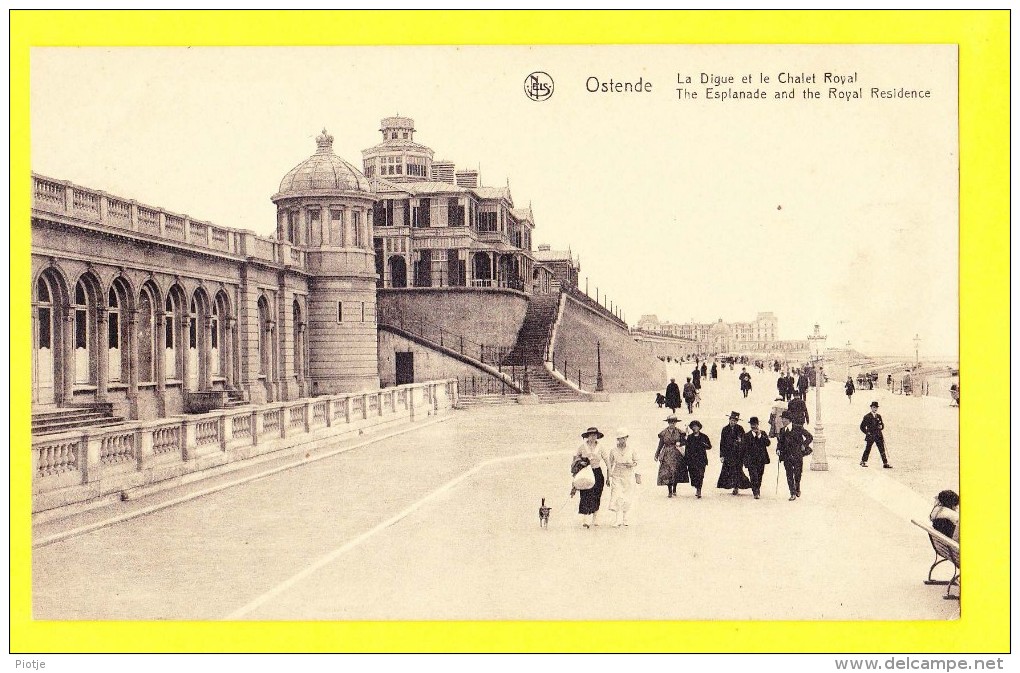 * Oostende - Ostende - Ostend (Kust - Littoral) * (Nels) Digue Et Le Chalet Royal, Dijk, Animée, Chien, Dog, Plage - Oostende