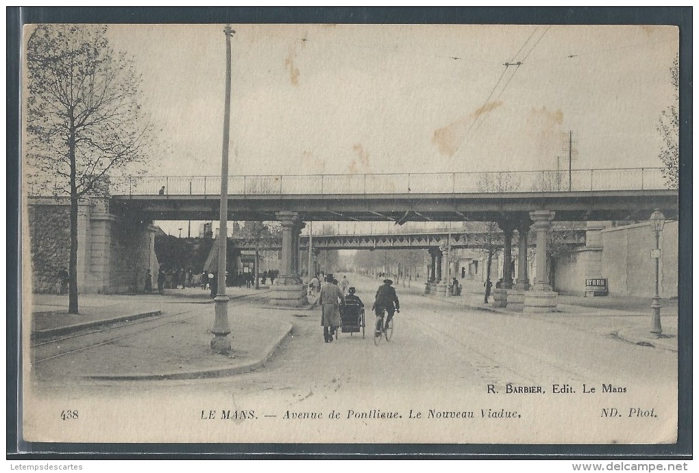 CPA 72 - Le Mans, Avenue De Pontlieue - Le Nouveau Viaduc - ND - Le Mans