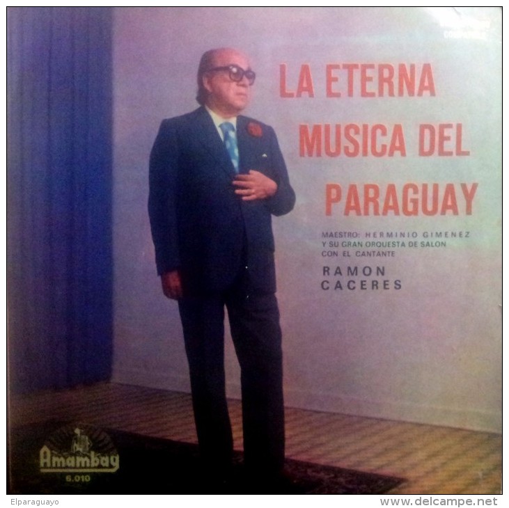 Disco Vinilo (LP) LA ETERNA MUSICA DEL PARAGUAY - HERMINIO GIMENEZ - CON FIRMA - WITH THE SIGNATURE - Formatos Especiales