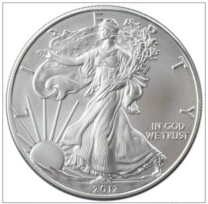 2012 - 1 Dollaro Argento Dollar En Argent - Liberty Silver Plata Eagle Silber Once Onza Oncia Unze - Argent