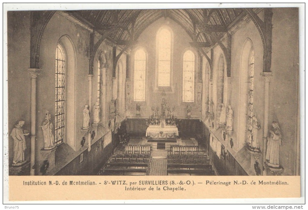 95 - SAINT-WITZ Par Survilliers - Institution N.-D. De Montmelian - Pélerinage - Intérieur De La Chapelle - Saint-Witz