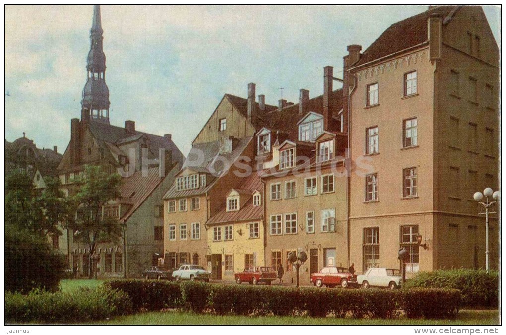 Residential Quarters In Meistaru Street - Car Volga , Moskvitch - Old Town - Riga - 1973 - Latvia USSR - Unused - Lettonie