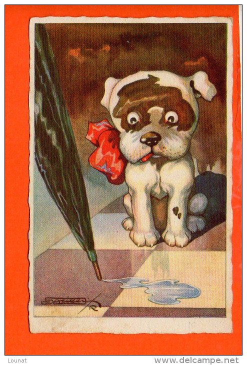 CHIEN - Humour (animaux) Année 1925 ( écrite Et Non Oblitérée) - Chiens