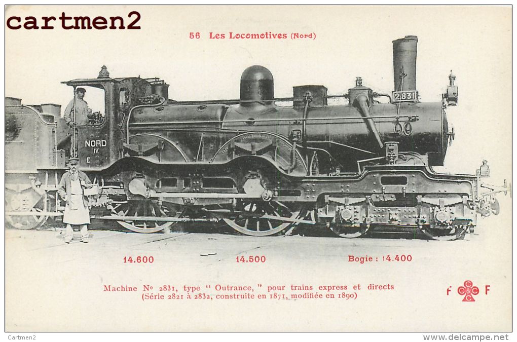 LES LOCOMOTIVES DU NORD MACHINE OUTRANCE LOCOMOTIVE TRAIN ZUG TRENO LOCOMOTIVA FLEURY - Treni