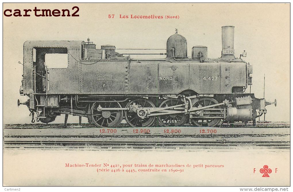 LES LOCOMOTIVES DU NORD MACHINE TENDER LOCOMOTIVE TRAIN ZUG TRENO LOCOMOTIVA FLEURY - Treni