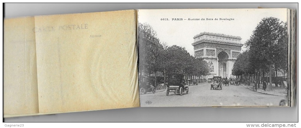 PARIS  (cpa 75)  Carnet De 24 Vues En Noir Editeur E.L.D.  - Belle Qualité - RARE - - Lots, Séries, Collections