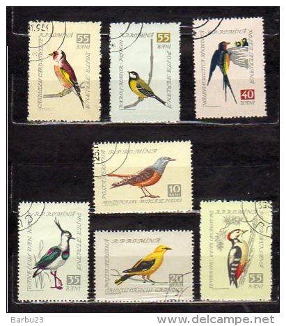 Roumanie Oiseaux 1959 Lot De 7 Timbres - Altri & Non Classificati