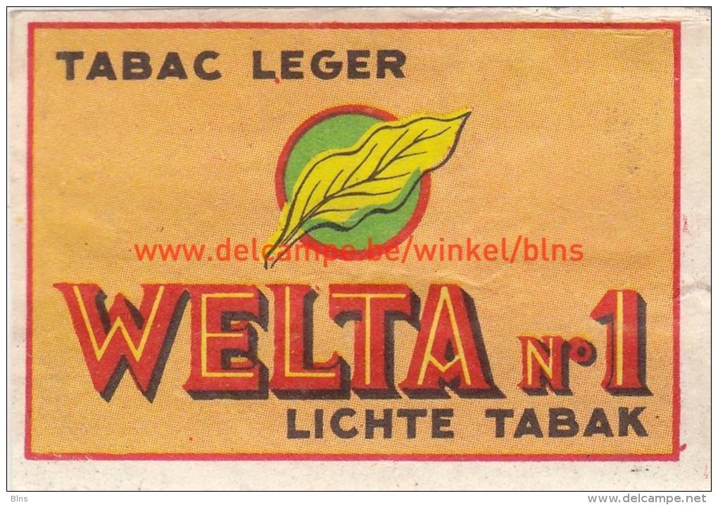 Welta N°1 Lichte Tabak - Boites D'allumettes - Etiquettes