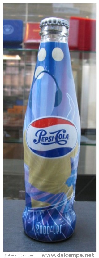 AC - PEPSI COLA - 2000s SHRINK WRAPPED EMPTY GLASS BOTTLE & CROWN CAP 250 Ml FROM TURKEY - Soda