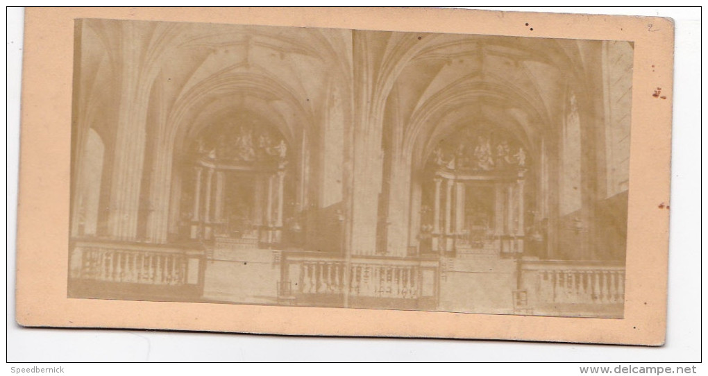 7Z -photo Stereoscopique Stereo -ANVERS ANTWERPEN -la Cathedrale -N° 12 G - Photos Stéréoscopiques