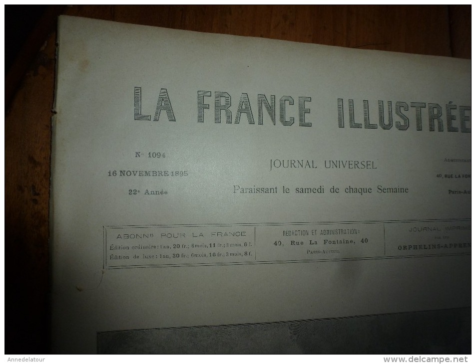 1895 LA FRANCE ILLUSTREE:Femmes De Pêcheurs(grav);Miséreux De Paris;St-Julien-le-Pauvre;Le COQ Et L'ÂNE(grav);Humour- - 1850 - 1899