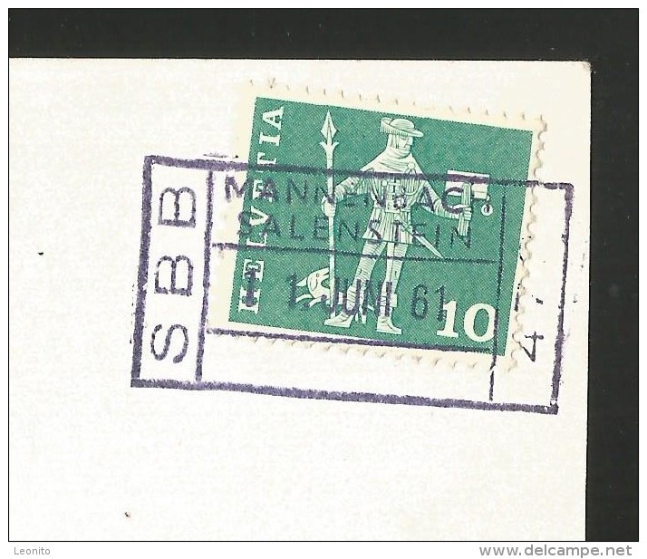 ARENENBERG TG Bahn-Stempel SBB Mannenbach Salenstein 1961 - Salenstein