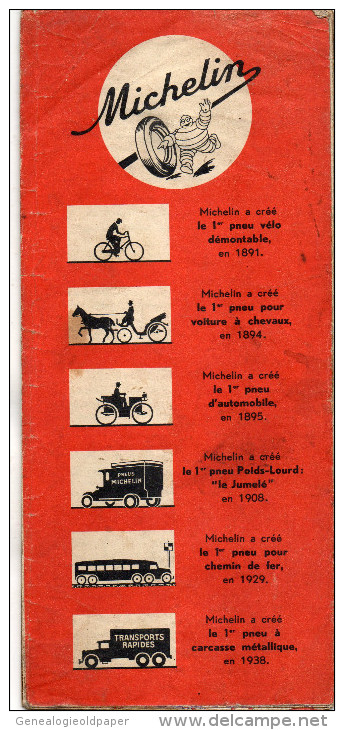 MICHELIN- CARTE ROUTES ET PONTS JANVIER 1945- N° 96- RARE - LILLE-GRANVILLE-METZ-NANCY -CHATEAUROUX-BOURGES-CHALON - Roadmaps