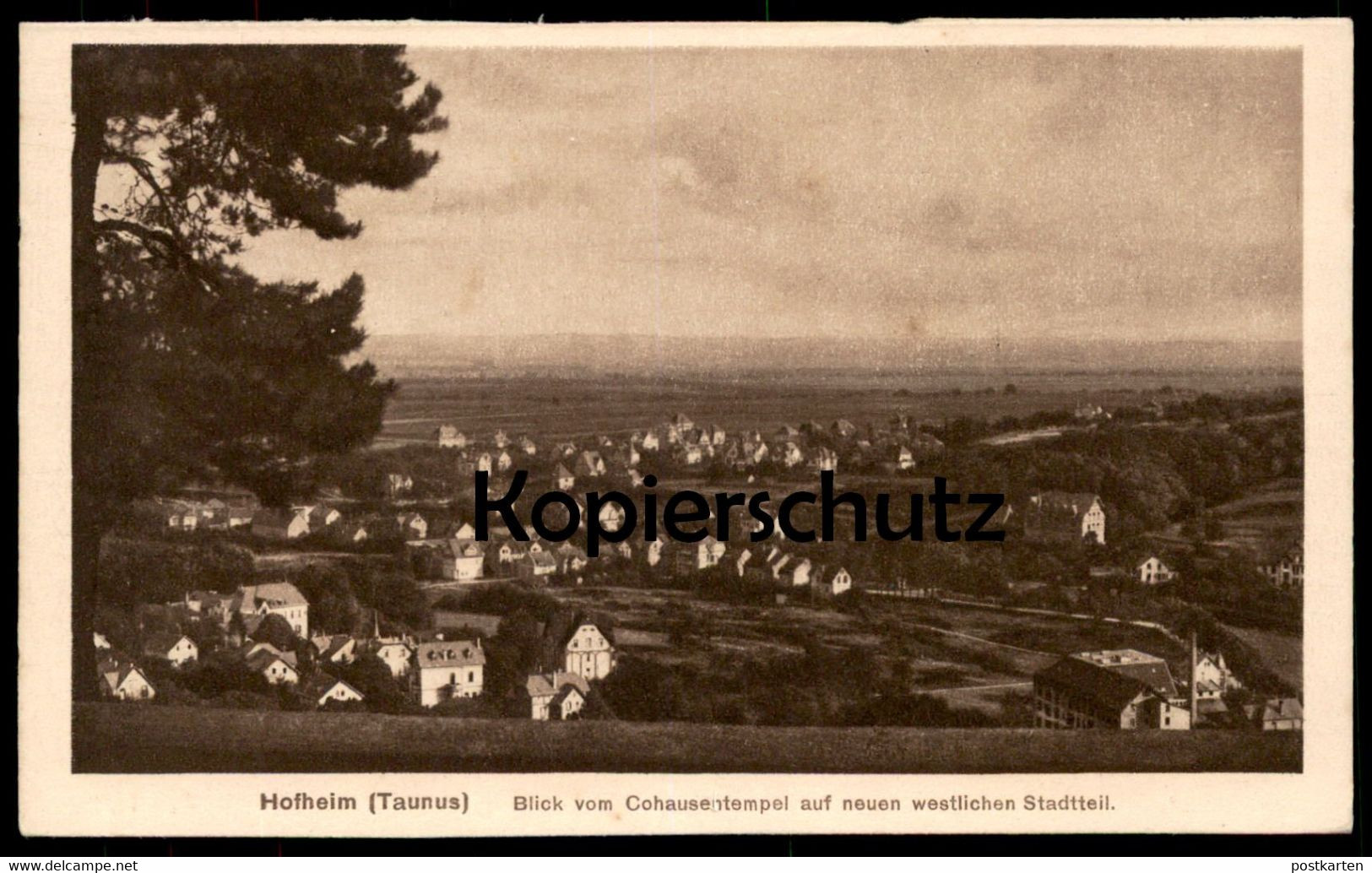 ALTE POSTKARTE HOFHEIM TAUNUS BLICK VOM COHAUSENTEMPEL AUF NEUEN WESTLICHEN STADTTEIL Cpa Postcard Ansichtskarte AK - Hofheim