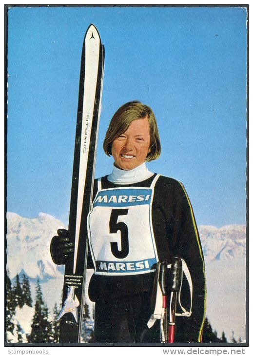 Annemarie Proll Skiing Ski Alpine Winter Sports Postcard - Winter Sports
