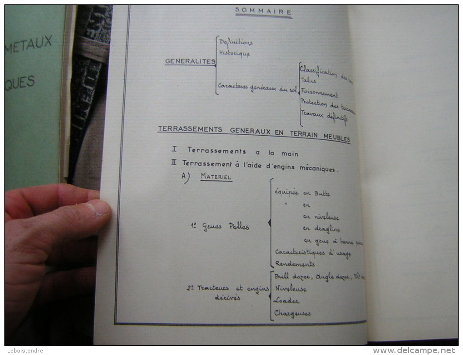 ECOLE CENTRALE DES ARTS ET MANUFACTURES 3 ANNEE D´ETUDES COURS DE TRAVAUX PUBLICS II  Mr BORDES PROFESSEUR 1957 1958 - Über 18