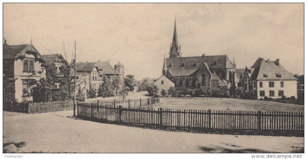 ALTE POSTKARTE SPIESEN-ELVERSBERG MIT KATHOLISCHER KIRCHE STEMPEL SAARLOUIS VERWENDET ... Cpa Ak Ansichtskarte Postcard - Kreis Neunkirchen