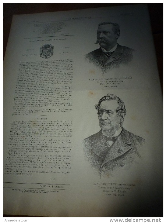 1894 LA FRANCE ILLUSTREE :Dessin--> jeunes vagabons recrutés pour Auteuil;Mariage Nicolas II;Humour Le LOUP et l'AGNEAU