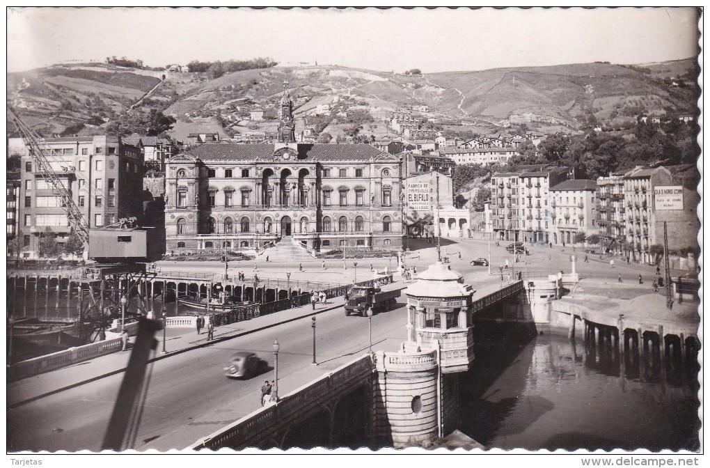 9 POSTAL DE BILBAO DEL PUENTE DEL GRAL. MOLA Y EL AYUNTAMIENTO (DANIEL ARBONES) - Vizcaya (Bilbao)