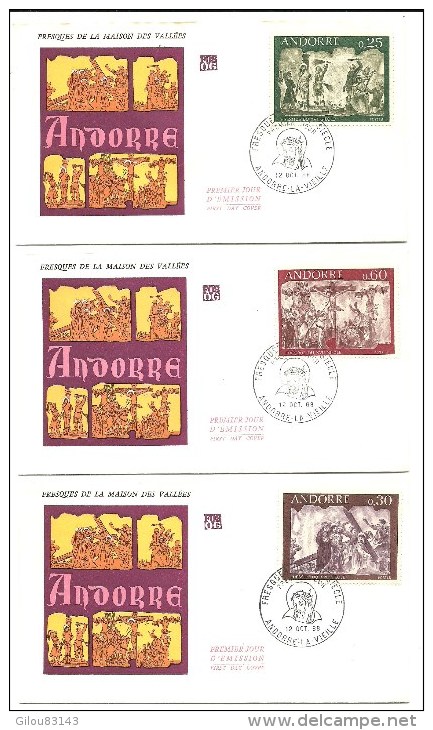 Andorre, Enveloppes 1er Jour, Lot De 12 Enveloppes   (bon Etat) - Other & Unclassified