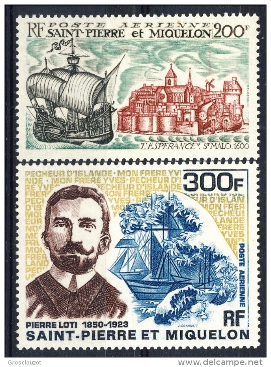 S. Pierre Et Miquelon Posta Aerea 1969 Serie N.  46-47 Battelli MNH GO Catalogo € 132 - Nuovi