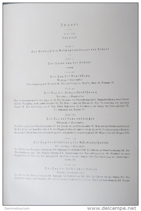 Hanns Kerrl "Reichstagung in Nürnberg" Der Parteitag der Arbeit von 1937 (Erstausgabe zum Reichsparteitag)