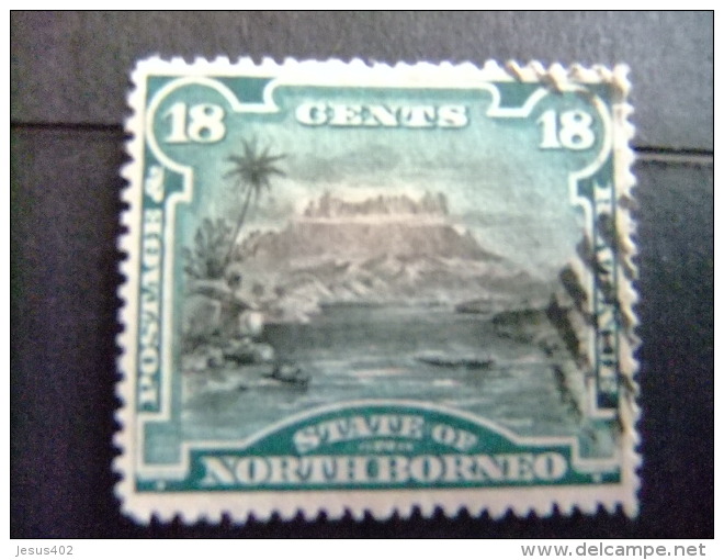 BORNEO DEL NORTE NORTH BORNEO BORNÉO DU NORD 1894 VUE DU MONT KINABALU Yvert N&ordm; 59 - North Borneo (...-1963)
