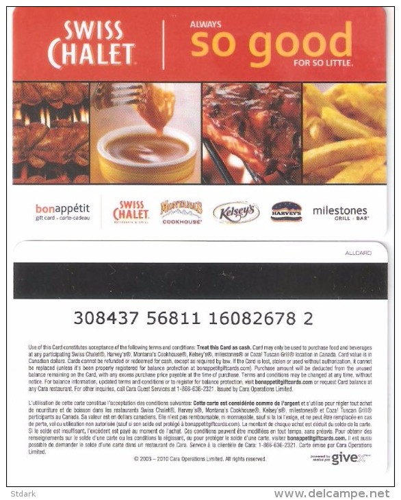 Gift Card Swiss Chalet - Tarjetas De Regalo