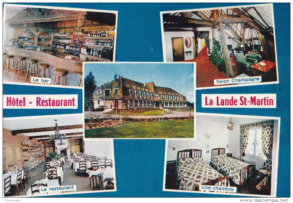 Carte 1975 HAUTE GOULAINE / HOTEL RESTAURANT LA LANDE SAINT MARTIN - Haute-Goulaine