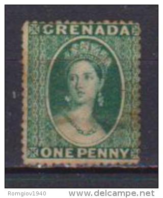 COLONIE INGLESI GRENADA  1874   EFFIGE REGINA VITTORIA YVERT. 5A USATO VF - Grenada (...-1974)