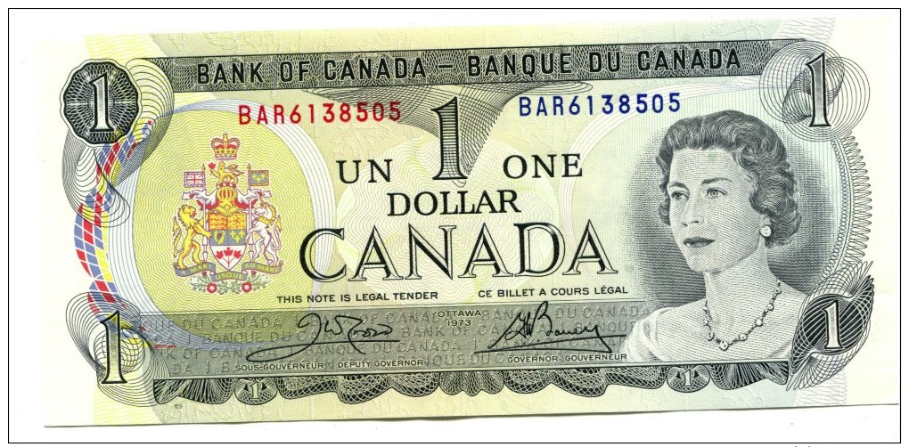 1973 Canada One Dollar  Banknote - Canada