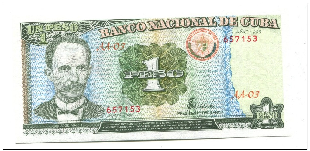 1995 Cuba 1 Peso Banknote - Cuba