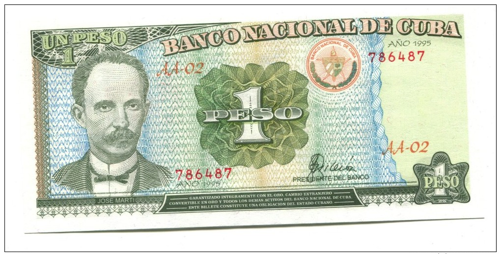 1995 Cuba 1 Peso Banknote - Cuba