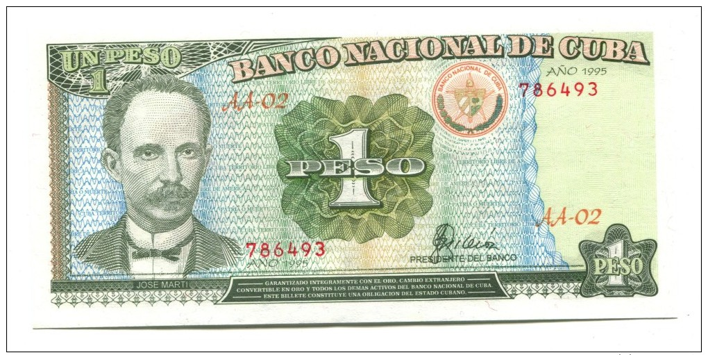 1995 Cuba 1 Peso Banknote - Kuba