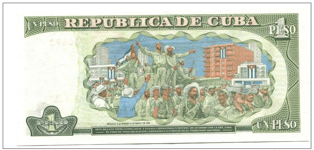 1995 Cuba 1 Peso Banknote - Cuba