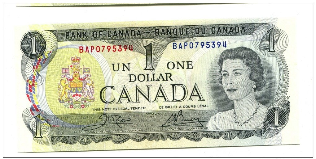 1973 Canada One Dollar  Banknote - Canada