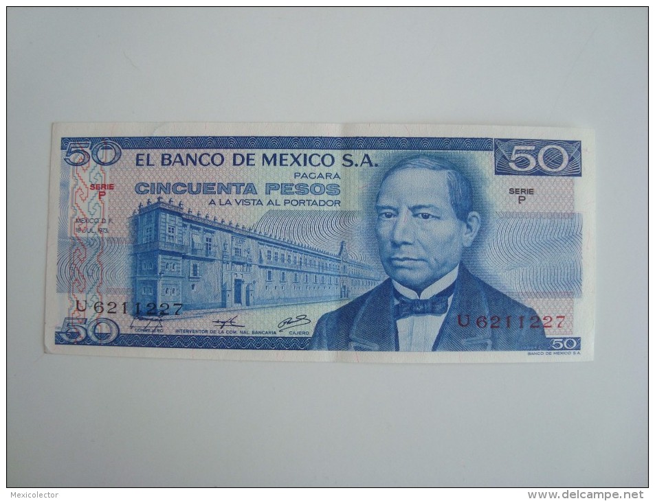 MEXICO - 50 PESOS - 1973 - SERIE P - CIRCULATED - SEE SCANS - Mexiko