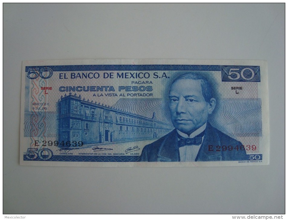 MEXICO - 50 PESOS - 1973 - SERIE L - CIRCULATED - SEE SCANS - Mexiko