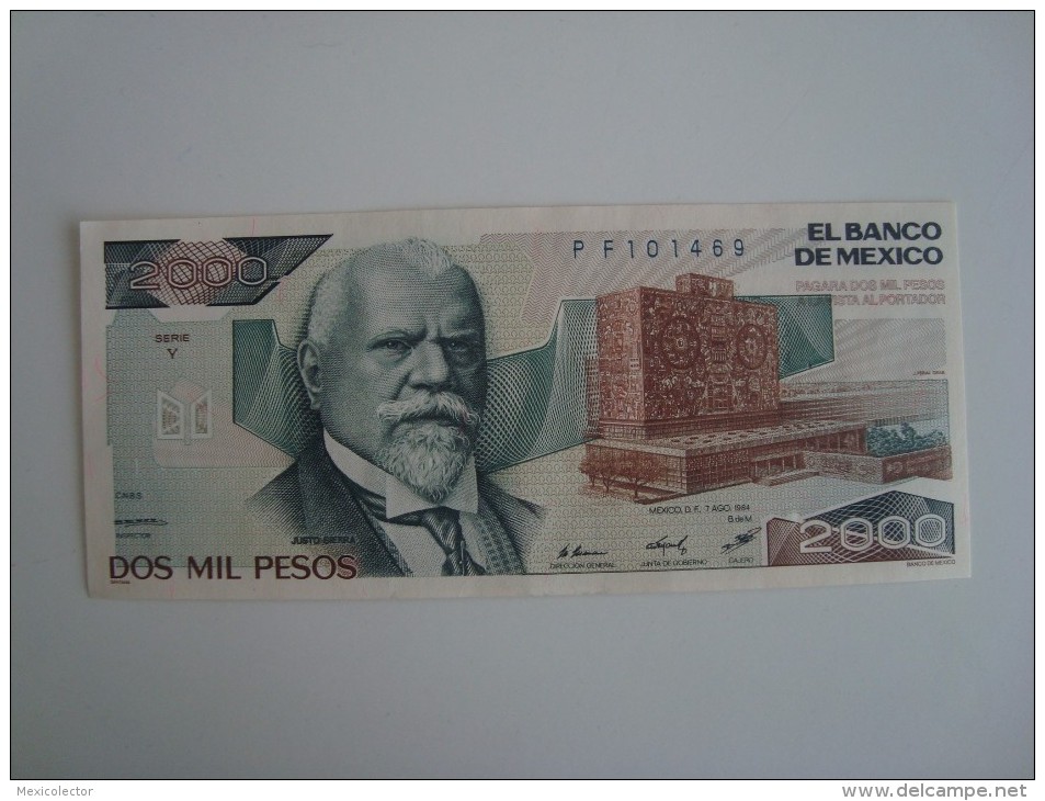 MEXICO - 2000 PESOS - 1984 - SERIE Y - CIRCULATED - SEE SCANS - Mexiko