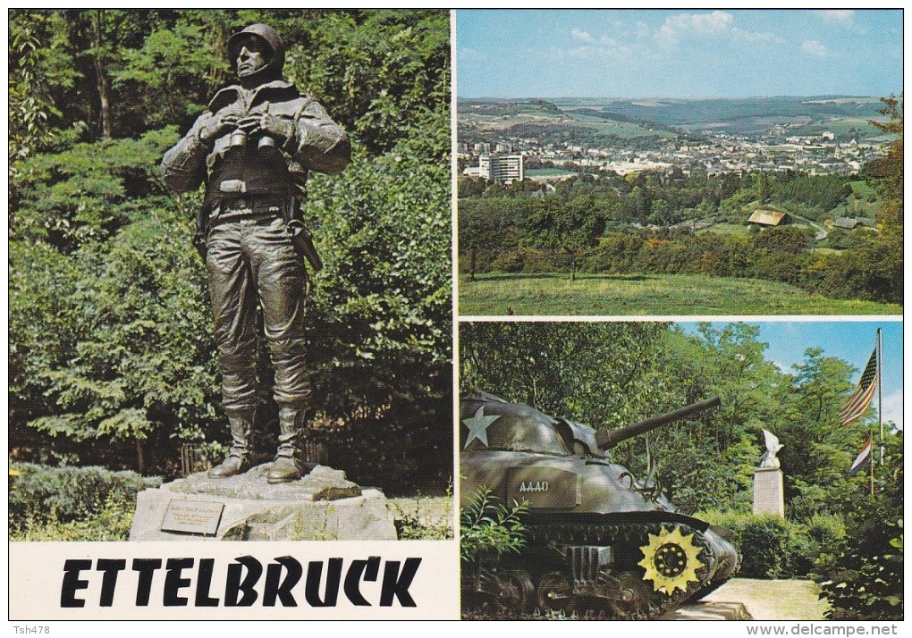 LUXEMBORG----ETTELBRUCK---monument PATTON--panorama---voir 2 Scans - Ettelbrück