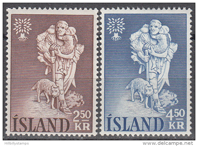 Iceland   Scott No. 325-26    Unused Hinged   Year  1960 - Neufs