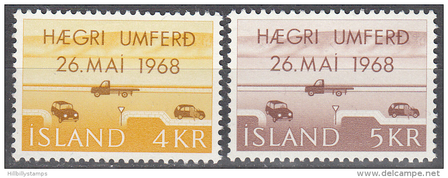 Iceland   Scott No. 397-98     Unused Hinged    Year  1968 - Neufs