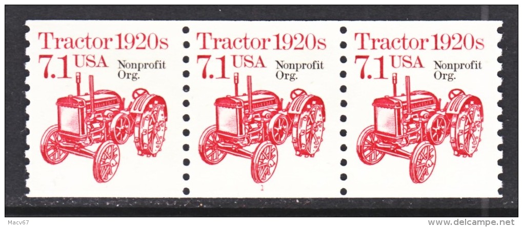 U.S. 2127 X 3    PLATE  1      **    TRACTOR - Coils (Plate Numbers)