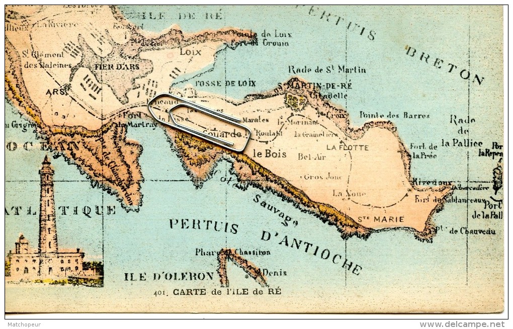 CARTE DE L'ILE DE RE -17- - Ile De Ré