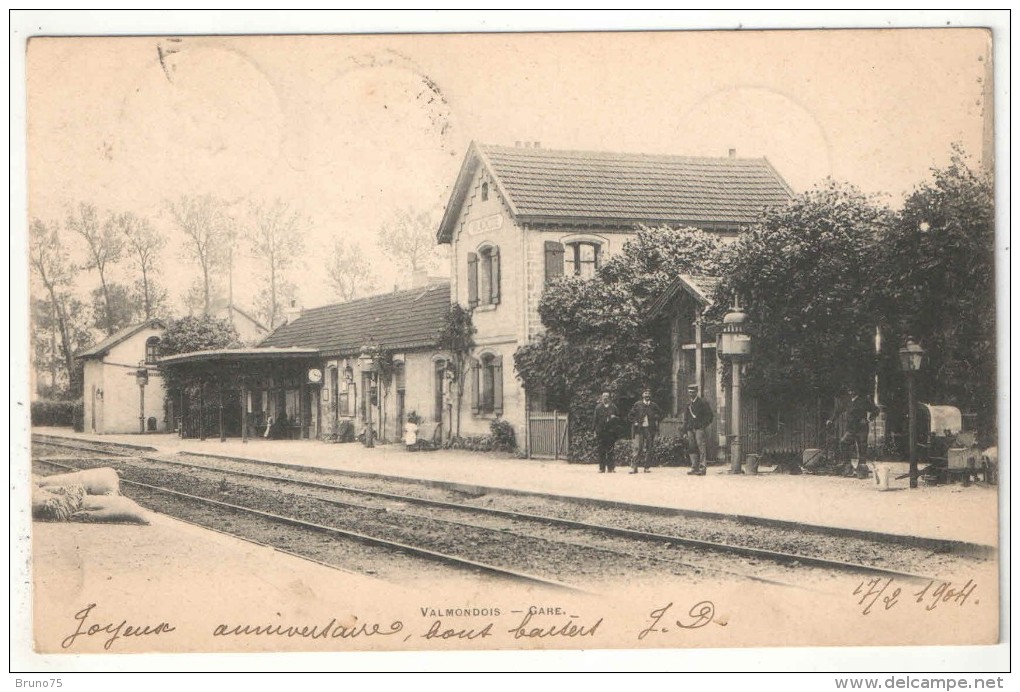 95 - VALMONDOIS - Gare - 1904 - Valmondois