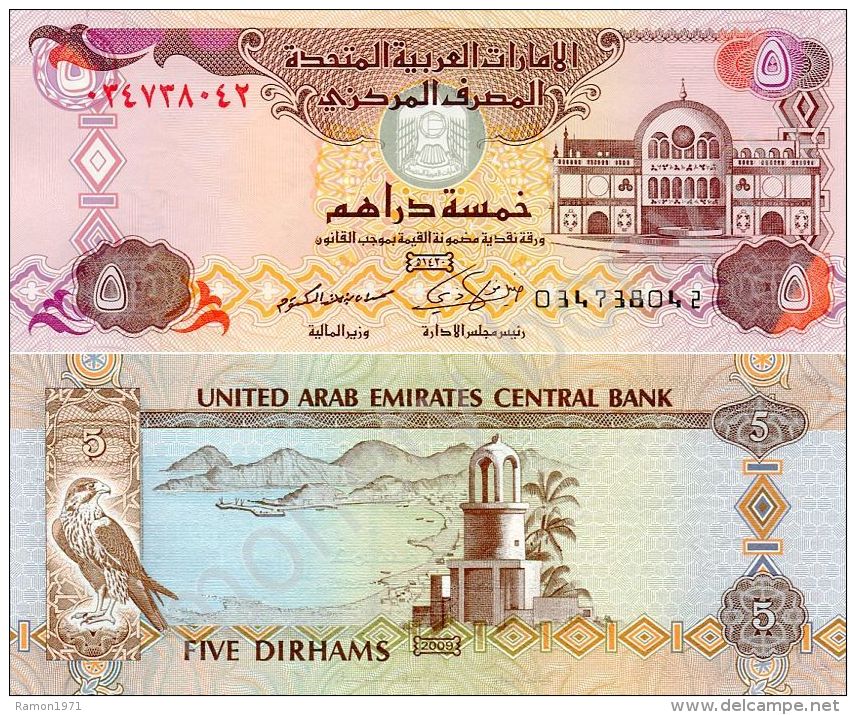 United Arab Emirates - 5 Dirham 2004-13 UNC - Emirats Arabes Unis