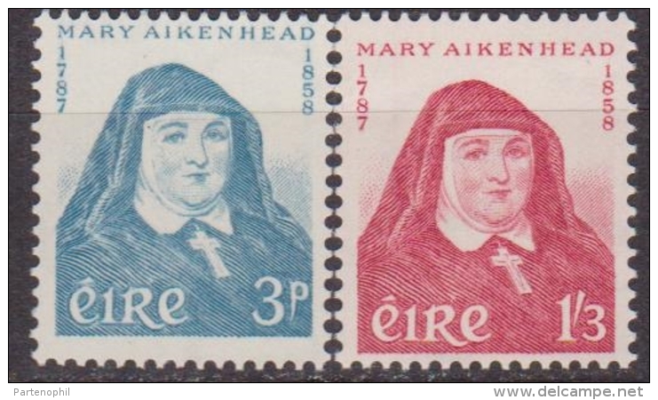 IRLANDA  IRELAND - 1958 SUOR MARY 138/9 MNH - Nuevos